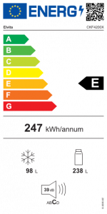 Elvita kombiskåp ckf4200x energimärkning