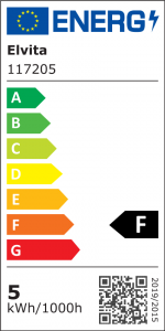 energimärkning för elvita ljuskälla 117205