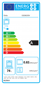 Energimärkning för Elvita spis CGS36235V